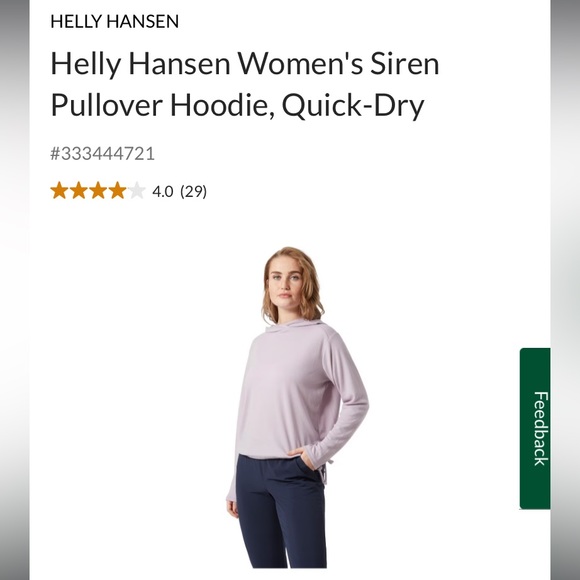 Helly Hansen | Tops | Helly Hansen Womens Siren Pullover Hoodie Quickdry |  Poshmark